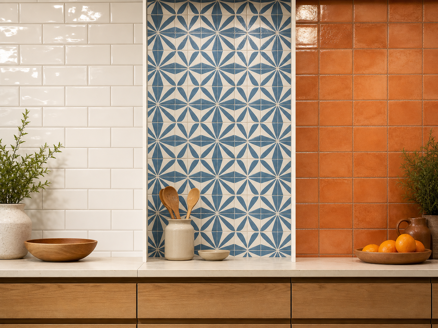 Kitchen tile surface